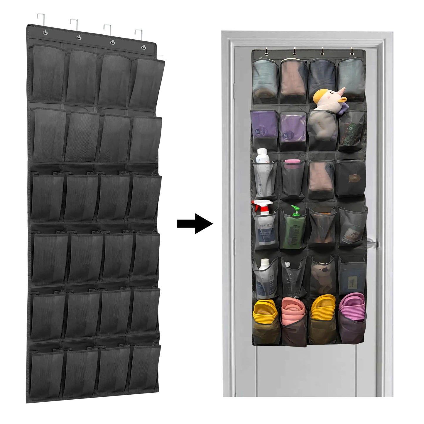 Over door shoe organizer