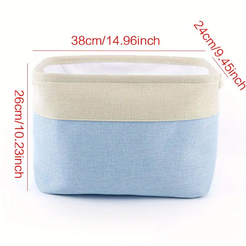 Compact Cotton Linen Organizer Box