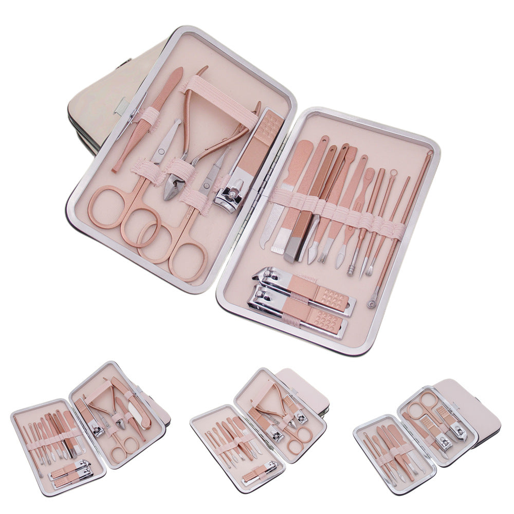 18-Piece Deluxe Nail Grooming Kit with Stainless Steel Scissors