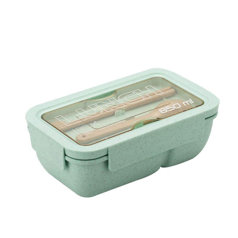 Wheat Straw Lunch Box — 600ml Eco-Friendly, Microwave-Safe