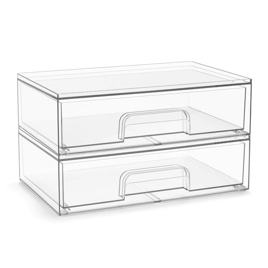 Clear drawer organizer
