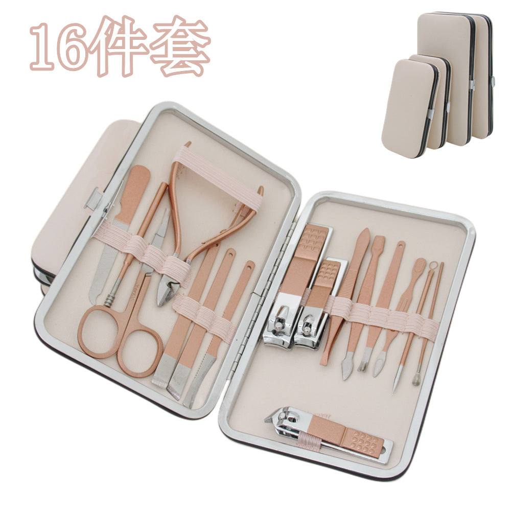 18-Piece Deluxe Nail Grooming Kit with Stainless Steel Scissors