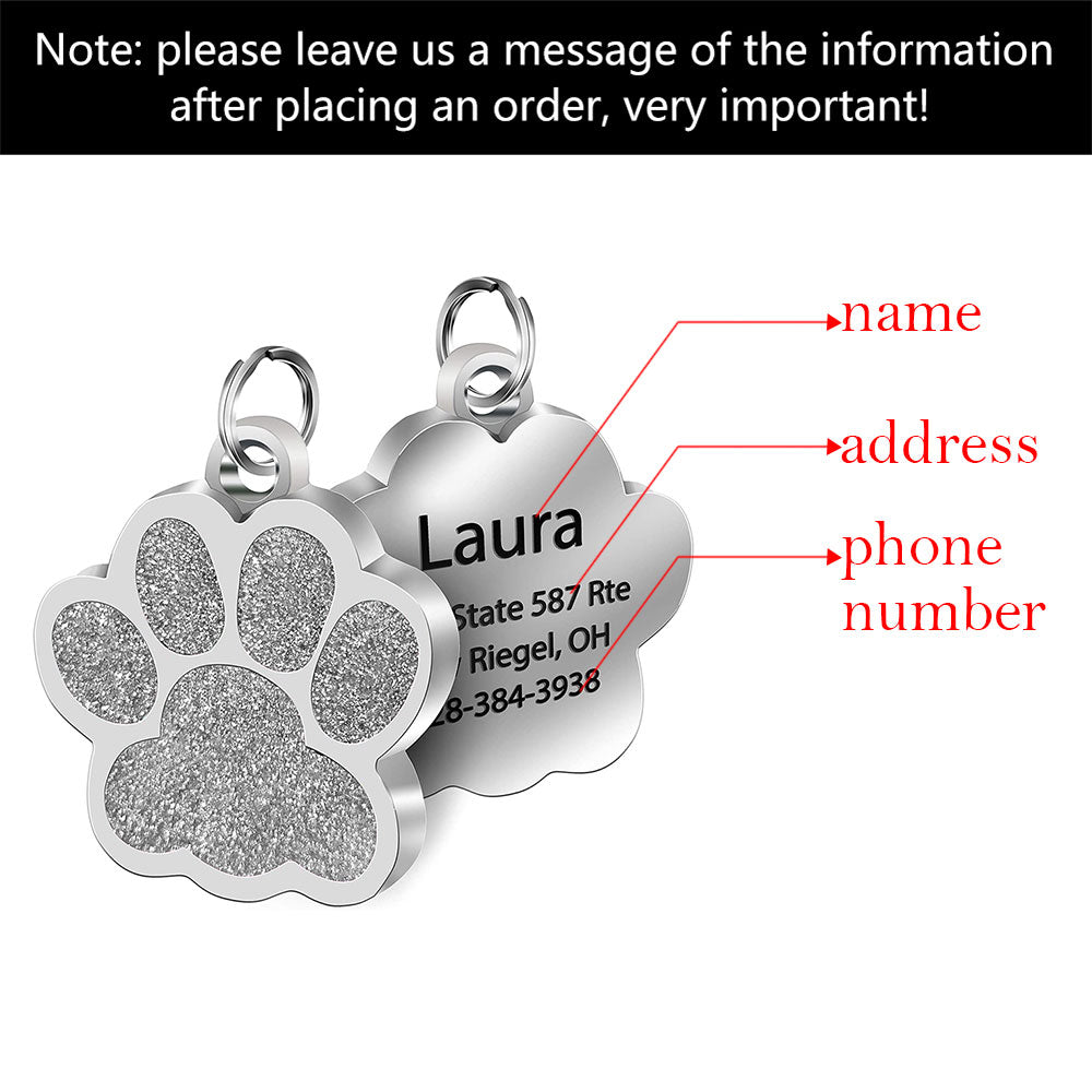 Stylish Bone-Shaped Steel Dog ID