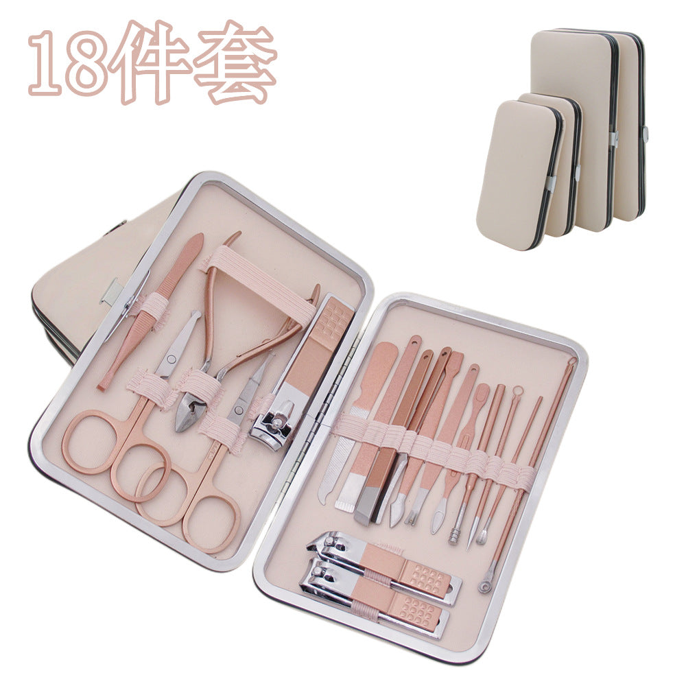 18-Piece Deluxe Nail Grooming Kit with Stainless Steel Scissors