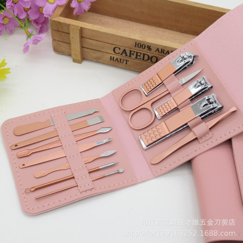 18-Piece Deluxe Nail Grooming Kit with Stainless Steel Scissors