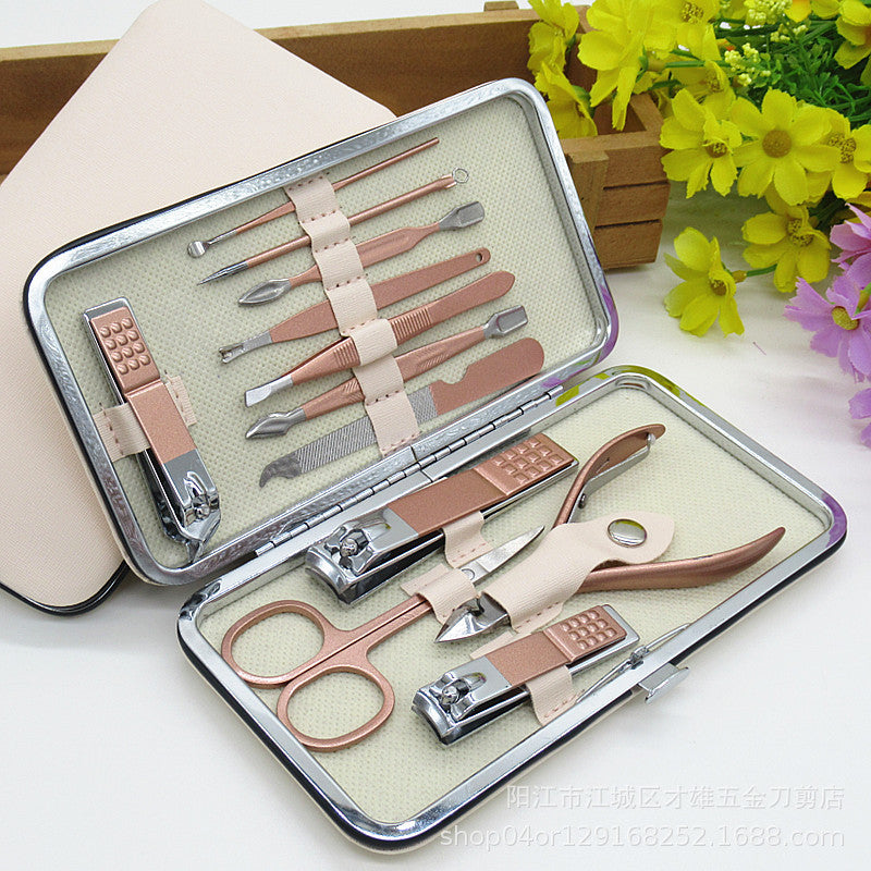 18-Piece Deluxe Nail Grooming Kit with Stainless Steel Scissors