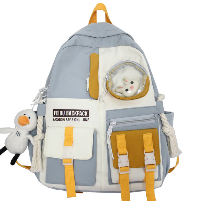 Waterproof Nylon Backpack for Girls and College Students