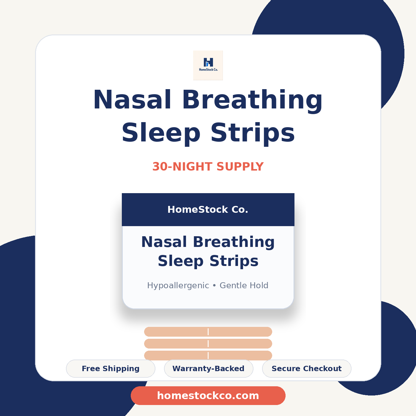 Nasal Breathing Sleep Strips (30-Night Supply)