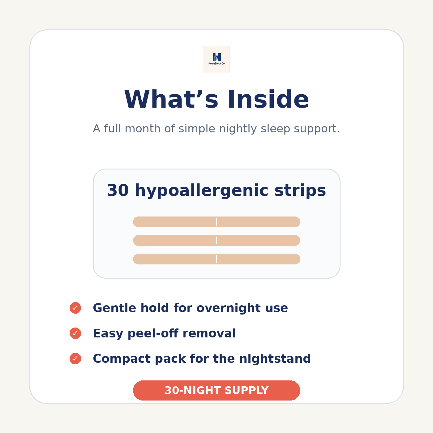 Nasal Breathing Sleep Strips (30-Night Supply)